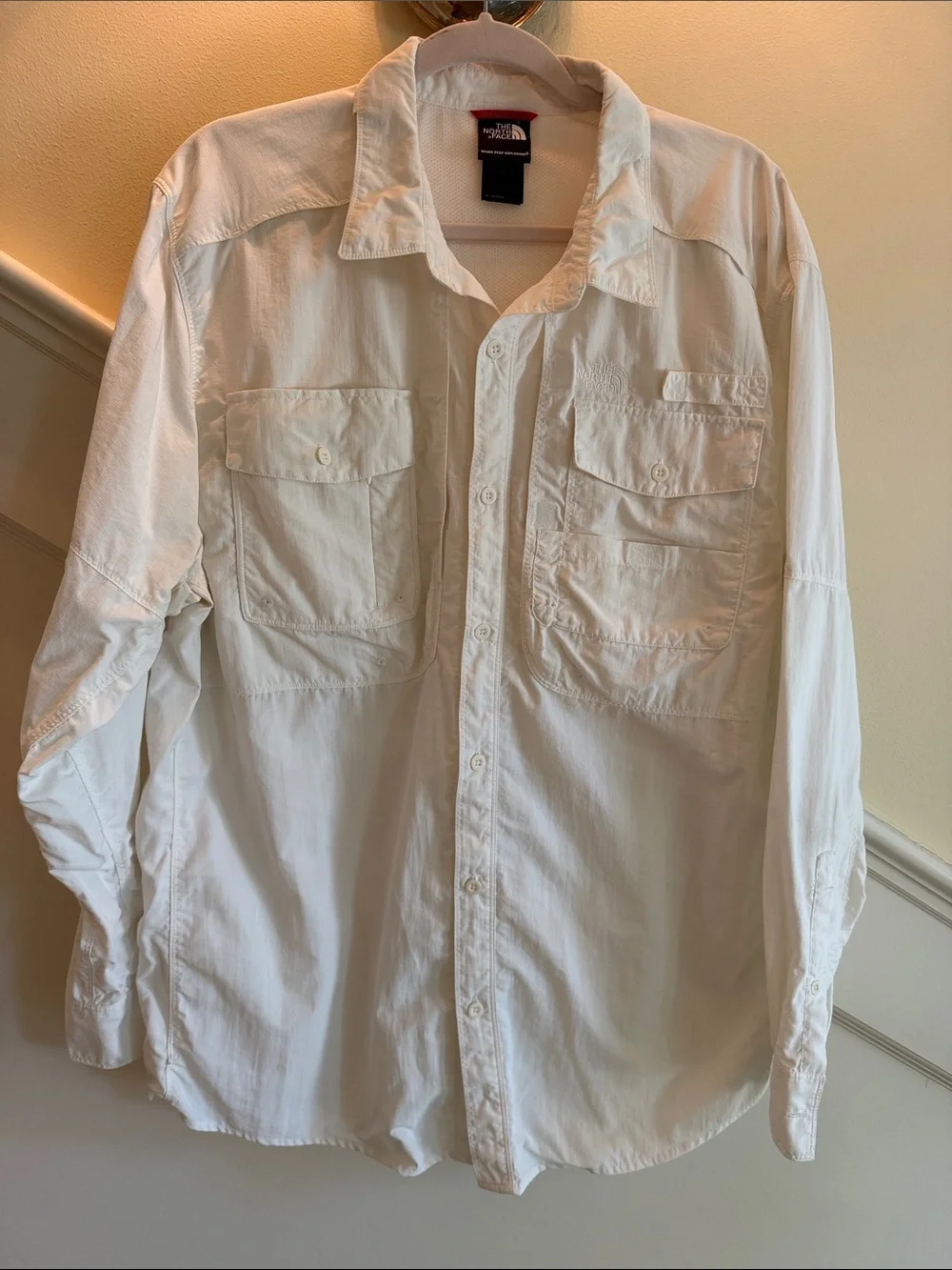 The North Face Men's White Lightweight Button-Front Shirt